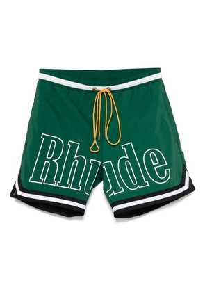 RHUDE logo swim shorts - Green