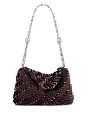Rabanne embossed crocodile shoulder bag - Brown