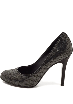 CHANEL Pre-Owned Sequined Heel Pumps - Black