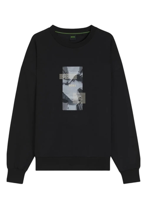 HUGO graphic-print sweatshirt - Black