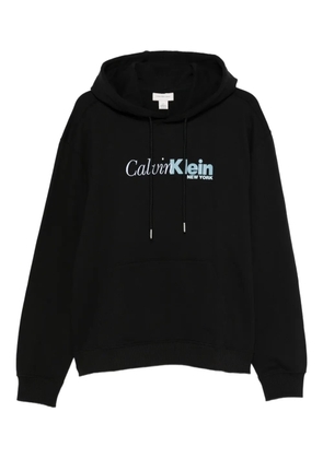 Calvin Klein logo-print hooded sweatshirt - Black