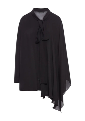 Balenciaga asymmetric neck-tie blouse - Black