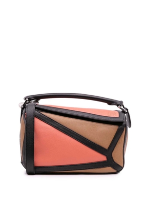 Loewe Pre-Owned 2018 Small Calfskin Graphic Puzzle satchel - Brown