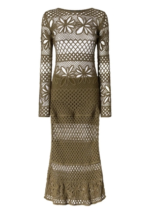 PINKO tricot maxi dress - Green