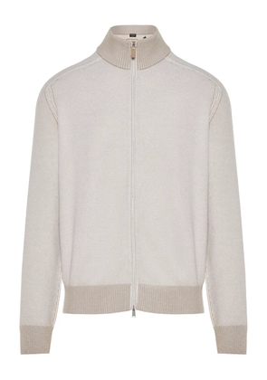 Zegna zip-up cardigan - Neutrals