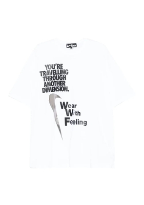 Black Comme Des Garçons printed T-shirt - White