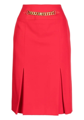 Celine Pre-Owned 1990-2000s chain-detailed midi skirt - Red