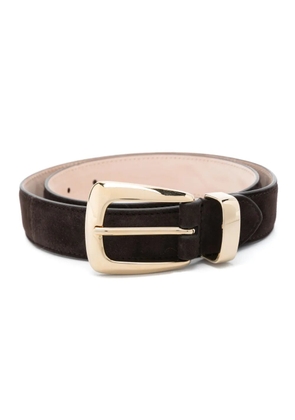 KHAITE Benny suede belt - Brown