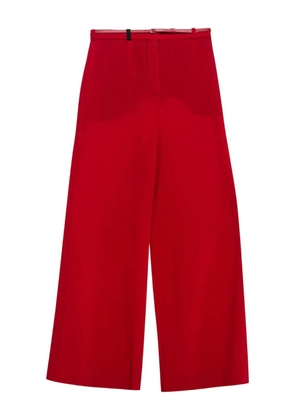 Lanvin Pre-Owned belted wool trousers - Red
