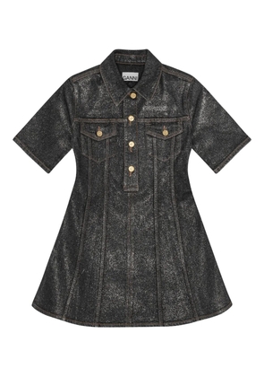 GANNI denim mini dress - Black