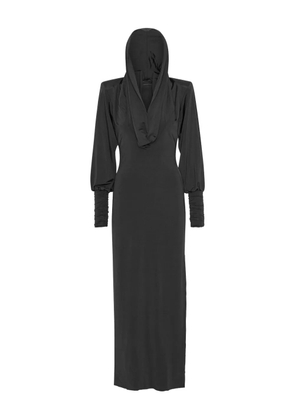 ROTATE BIRGER CHRISTENSEN hooded slinky maxi dress - Black