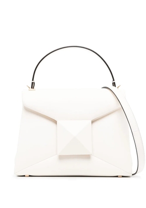 Valentino Garavani One Stud leather tote bag - White