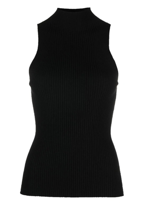 TWINSET mock-neck ribbed top - Black