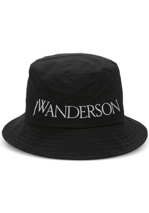 JW Anderson logo-embroidered tonal-stitching bucket hat - Black