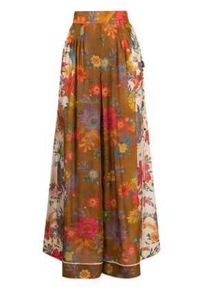 ZIMMERMANN Ginger Relaxed silk trousers - Neutrals