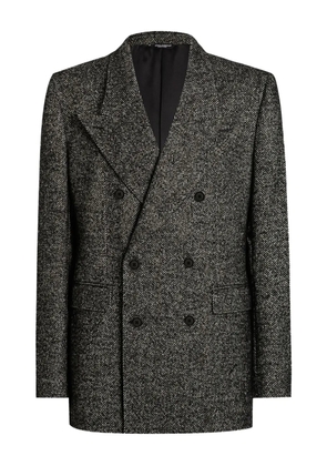 Dolce & Gabbana herringbone double-breasted blazer - Grey