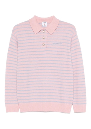 Casablanca logo-embroidered polo shirt - Pink