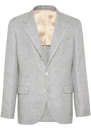 Brunello Cucinelli notched-lapels single-breasted blazer - Grey