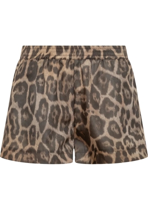 Stella McCartney leopard-print shorts - Brown