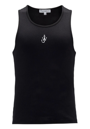 JW Anderson Anchor logo-embroidered tank top - Black
