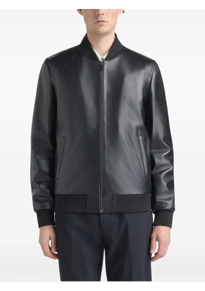 Bally leather bomber jacket - Black
