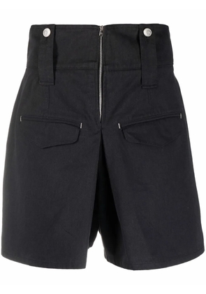 ISABEL MARANT A-line cotton shorts - Black
