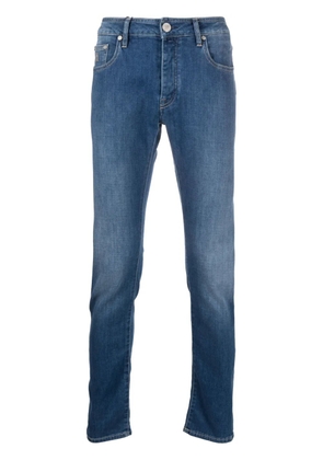 Moorer mid-rise tapered-leg jeans - Blue