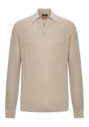 Zegna cashmere polo sweater - Neutrals
