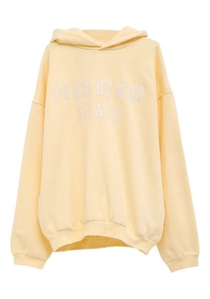 FEAR OF GOD ESSENTIALS embroidered-logo hoodie - Yellow