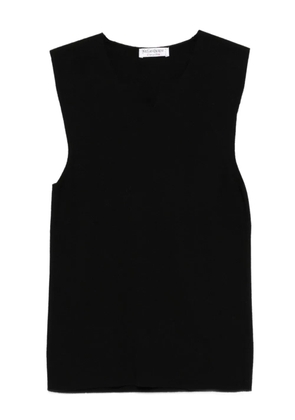 Saint Laurent Pre-Owned 1990s shoulder-detailed top - Black