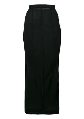 Comme Des Garçons Pre-Owned 1992 sheer fitted skirt - Black