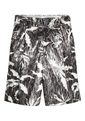 DRIES VAN NOTEN floral-print bermuda shorts - Black