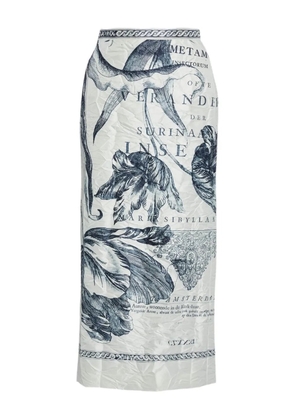 ERDEM floral-print midi skirt - White