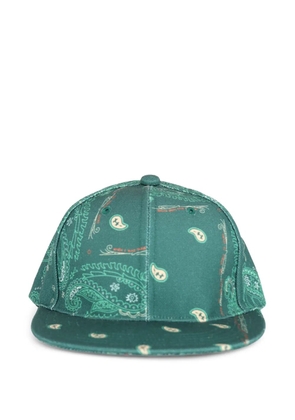THE WORLD IS YOURS paisley-print baseball cap - Green