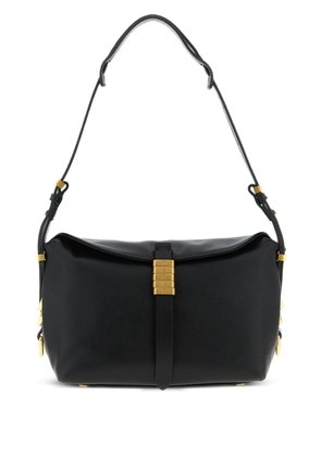 PINKO engraved-rings saddle shoulder bag - Black