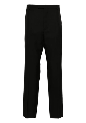 Gucci logo-embroidered twill tailored trousers - Black