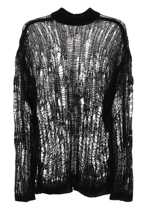 Rick Owens Tommy Lupetto open-knit jumper - Black