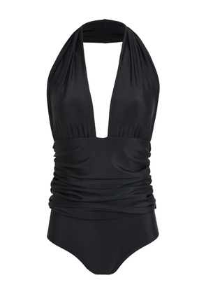Amir Slama draped swimsuit - Black