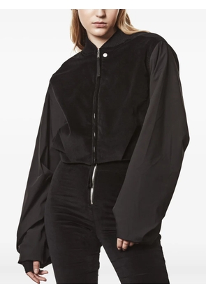 Thom Krom velvet cropped zip-front jacket - Black