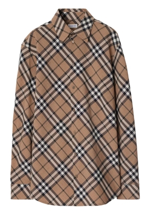 Burberry check-pattern poplin shirt - Neutrals