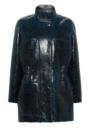 FENDI leather coat - Blue