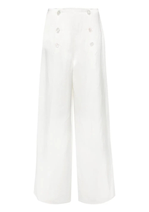 Ralph Lauren Collection satin wide-leg trousers - White