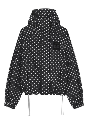 GANNI polka-dot hooded jacket - Black