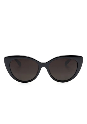 Emporio Armani interchangeable-lens cat-eye glasses - Brown