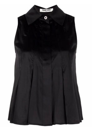 Max & Moi sleeveless silk blouse - Black