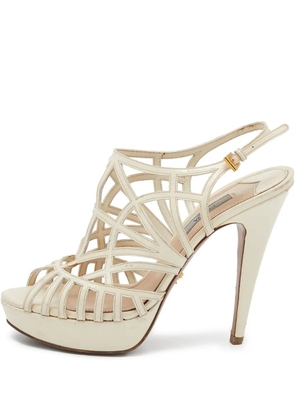 Prada Pre-Owned 130mm leather pumps - White