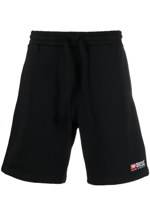 Diesel P-Crown-Div logo-embroidered track shorts - Black