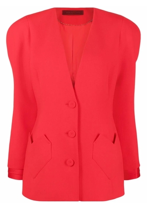 Ulyana Sergeenko puff-sleeve jacket - Red