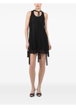 Setchu tie-neck mini dress - Black