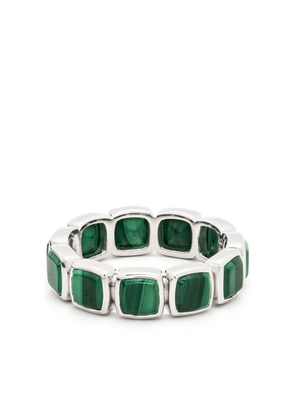 Tom Wood Cushion Band malachite ring - Green